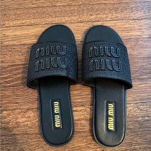 Black Slide Sandals